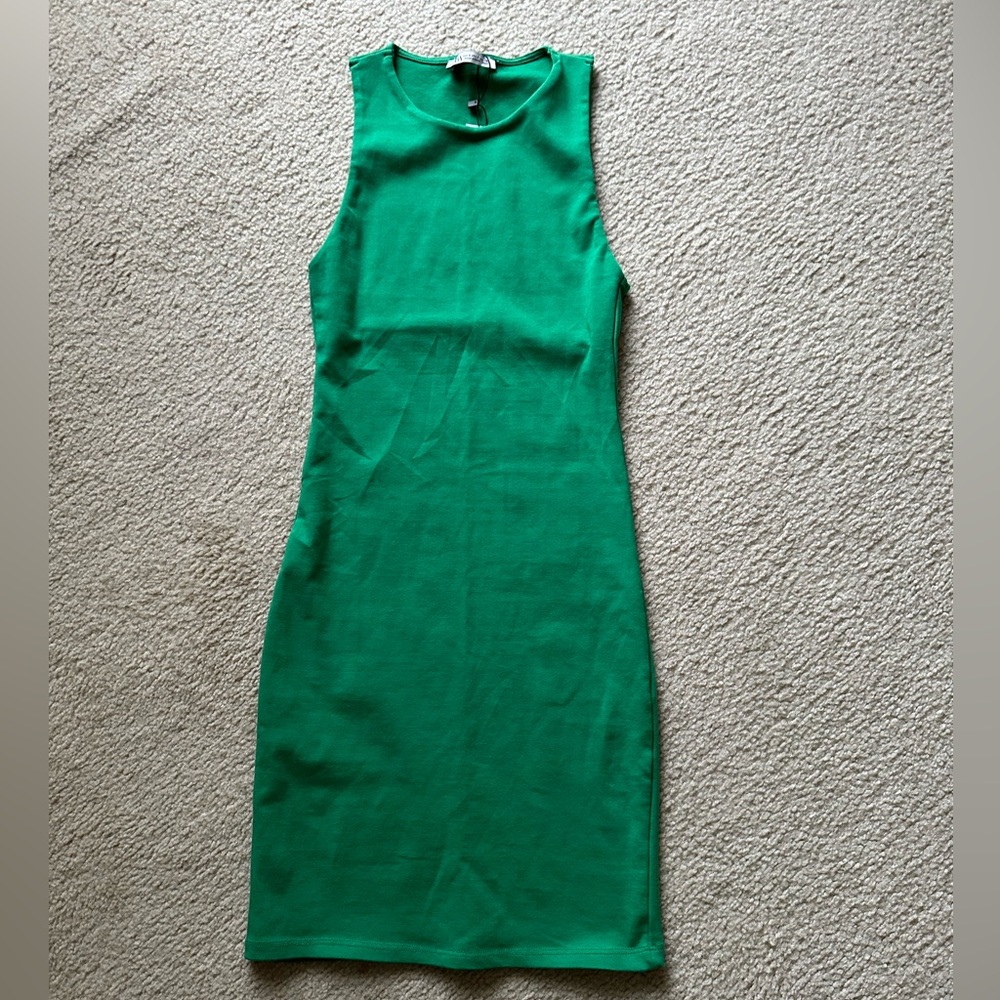 NWT Zara Green Stretchy Mini Dress